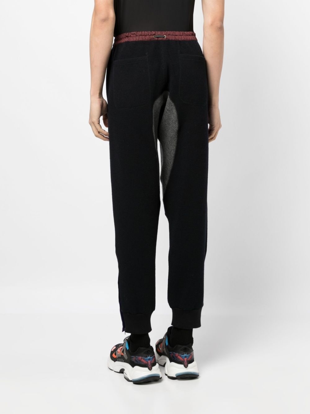 drawstring-waistband knitted trousers - 4