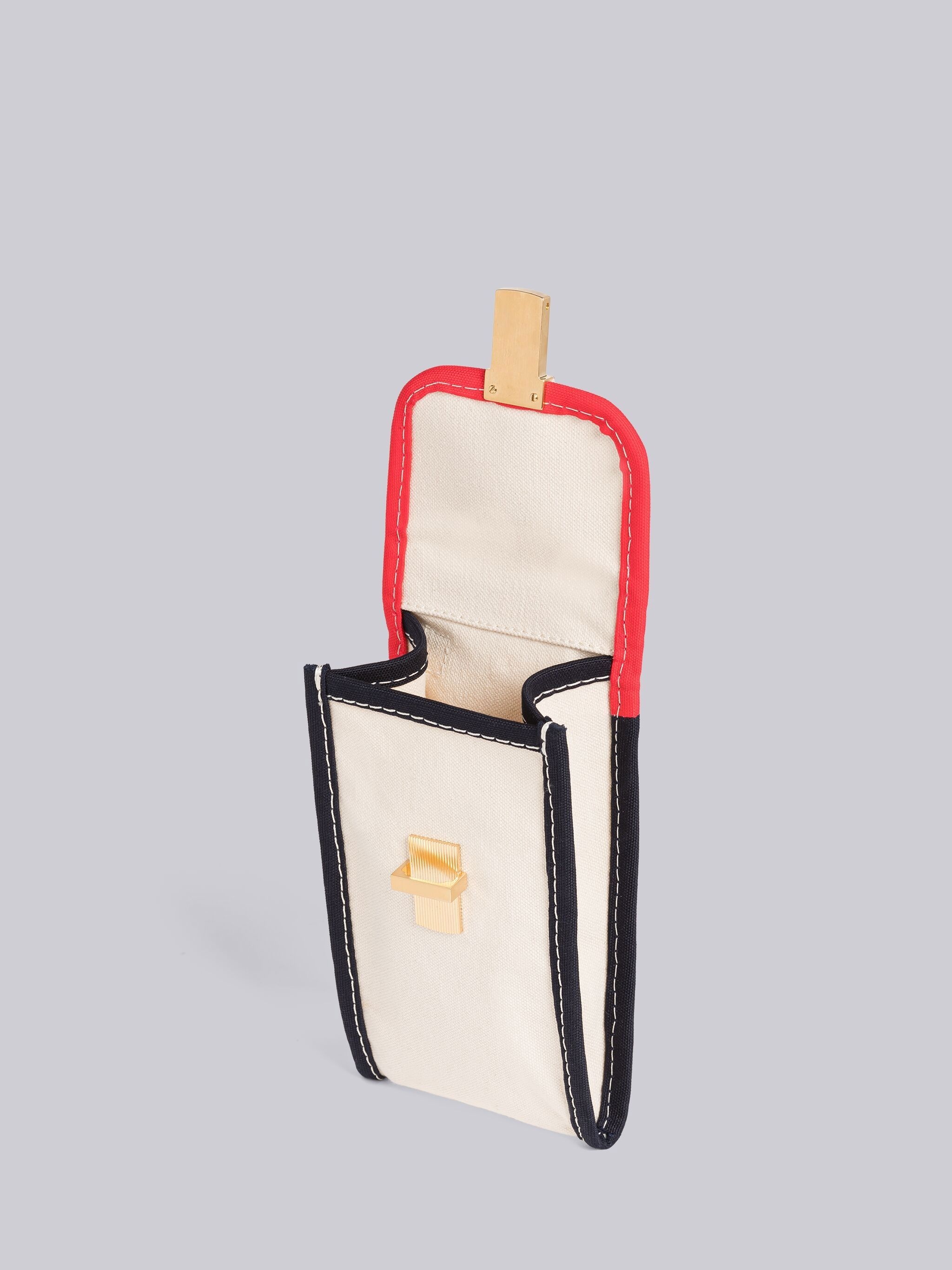 COTTON CANVAS CROSSBODY PHONE HOLDER - 4
