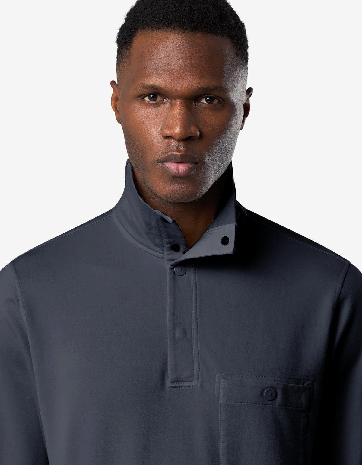 Stone Island Ghost Blue Half-Snap Sweatshirt - 8