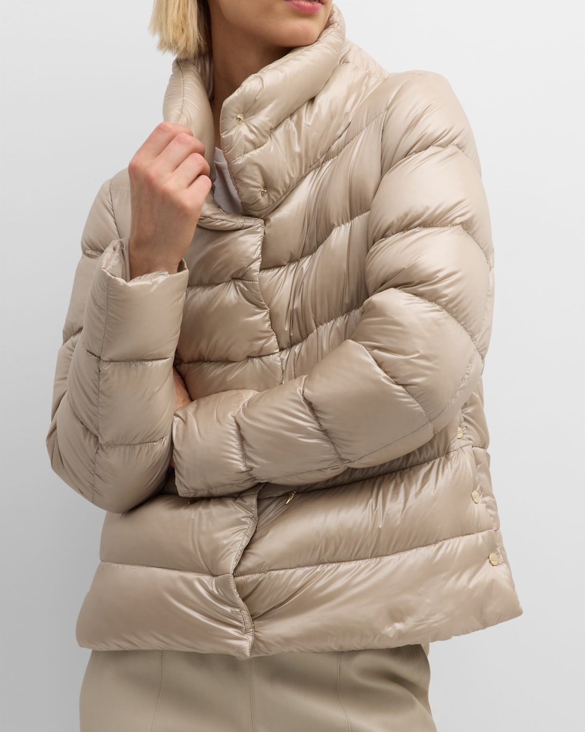 Piumino Nylon Ultralight Dettagli Puffer Jacket - 7