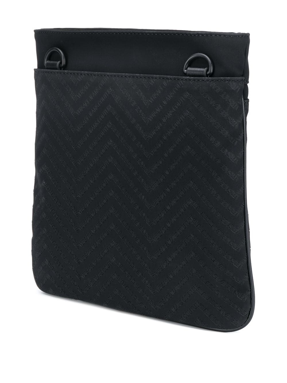 embossed logo messenger bag - 3