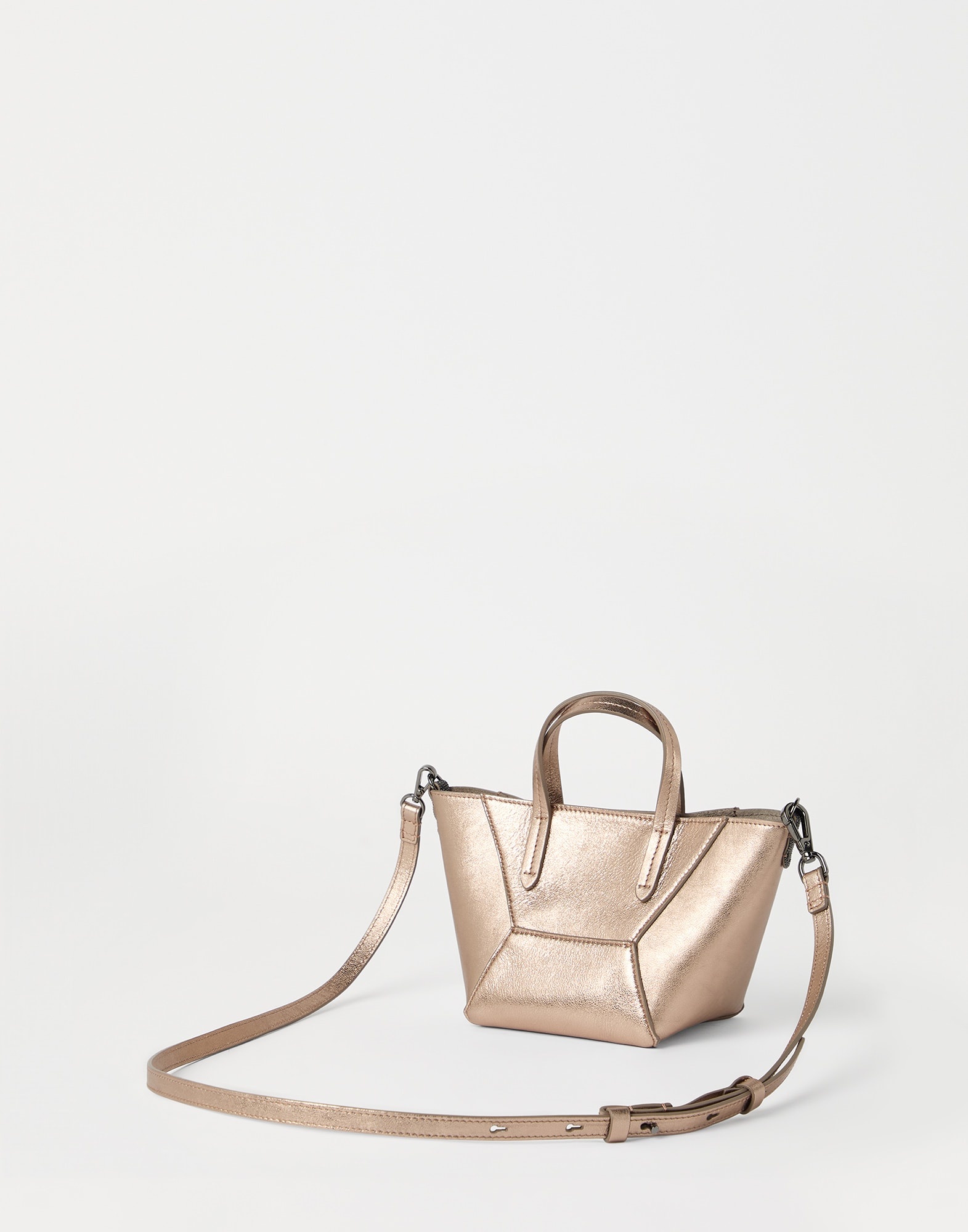 BC Duo mini bag in lamé calfskin with monili - 2