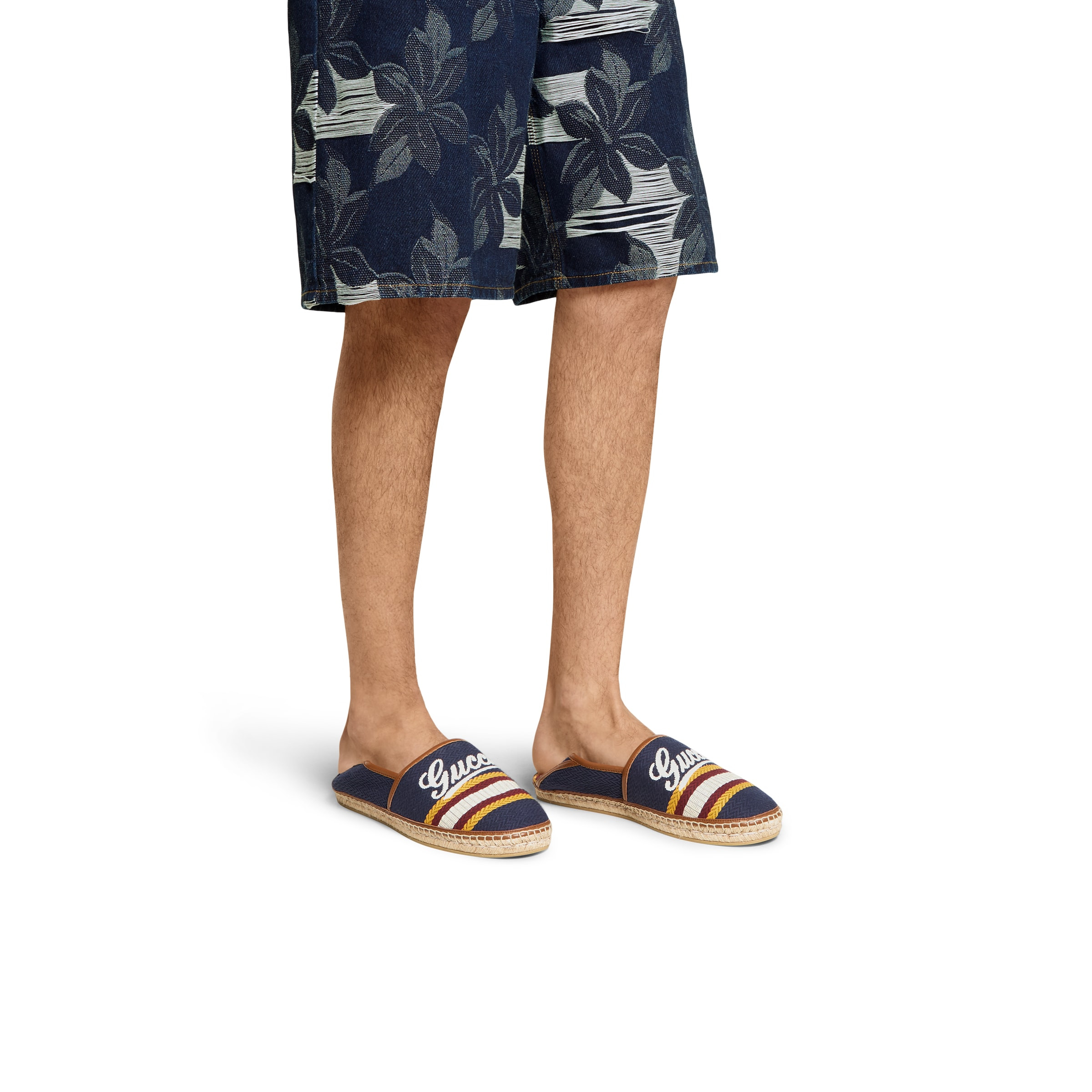 Men's espadrille with Gucci script - 4