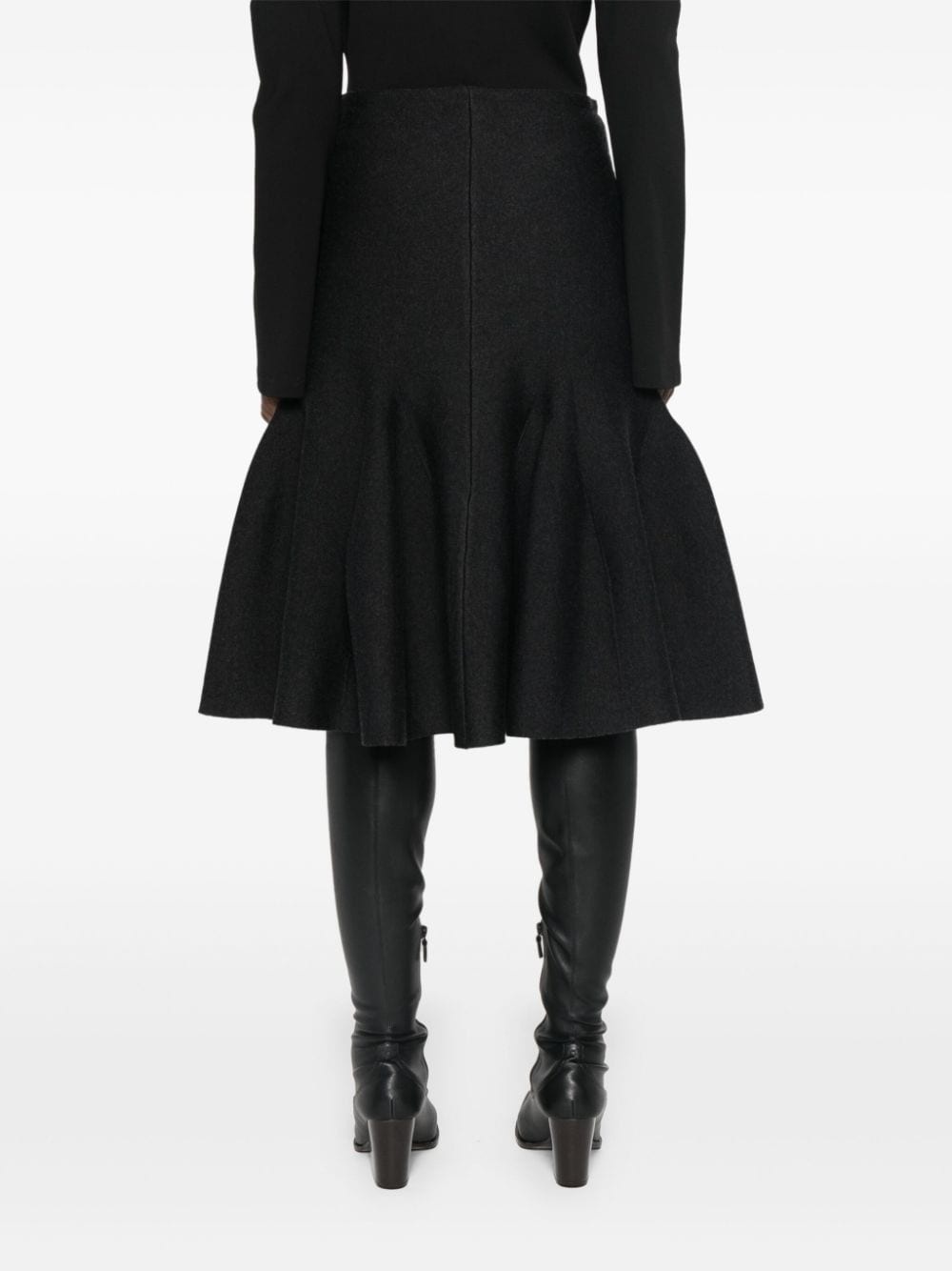 godet knit midi skirt - 4