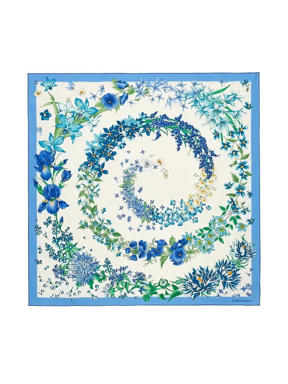Ferragamo Women Fo Primavera Spring-Print Silk Scarf - 1