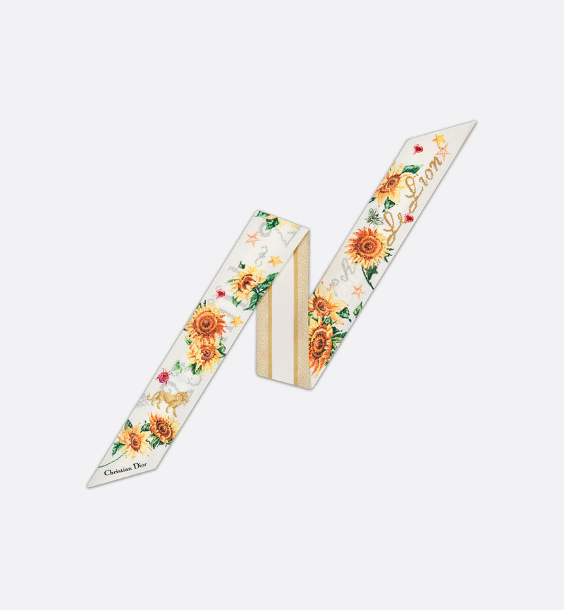 Christian Dior 1947 Zodiac Leo Mitzah Scarf 1