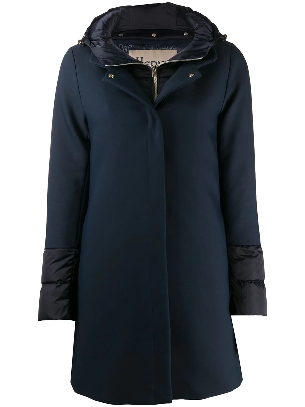 hooded padded short coat - 1