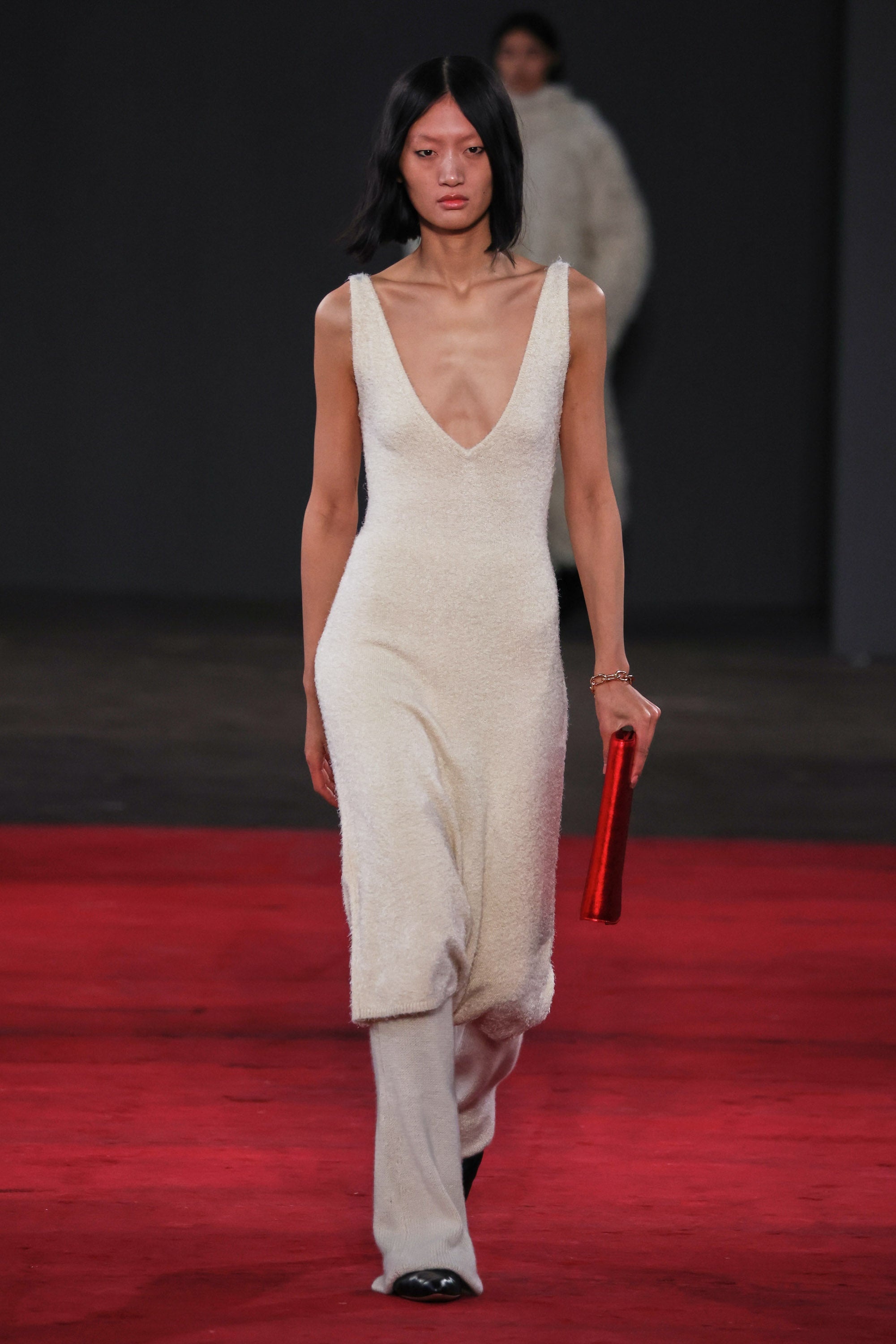 Ornston Knit Pant in Ivory Cashmere - 2