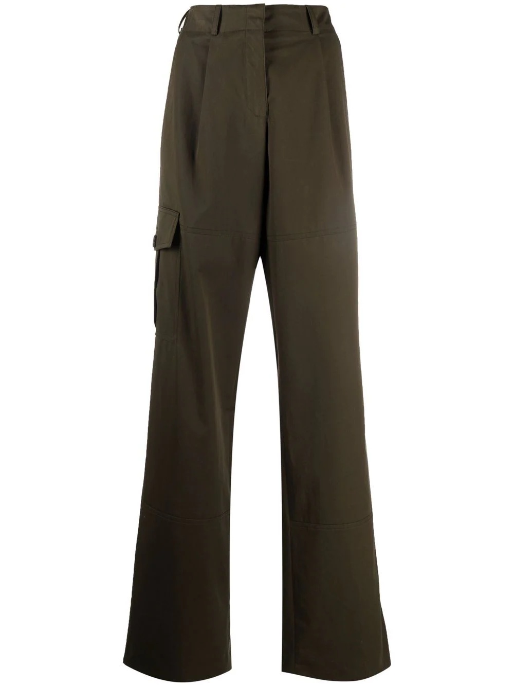 wide-leg cargo trousers - 1