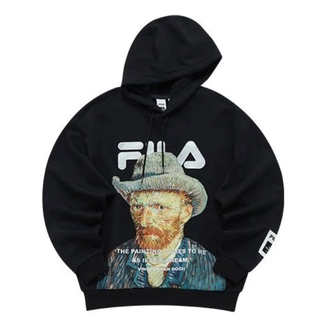 FILA x Van Gogh Museum Hoodie 'Black Multi-Color' F11M218202F-BK - 1