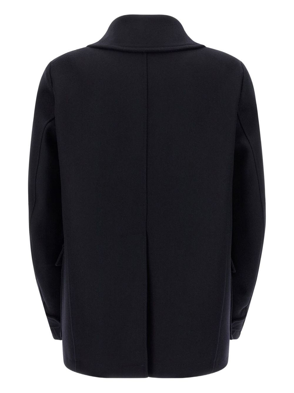double-breasted wool coat - 2