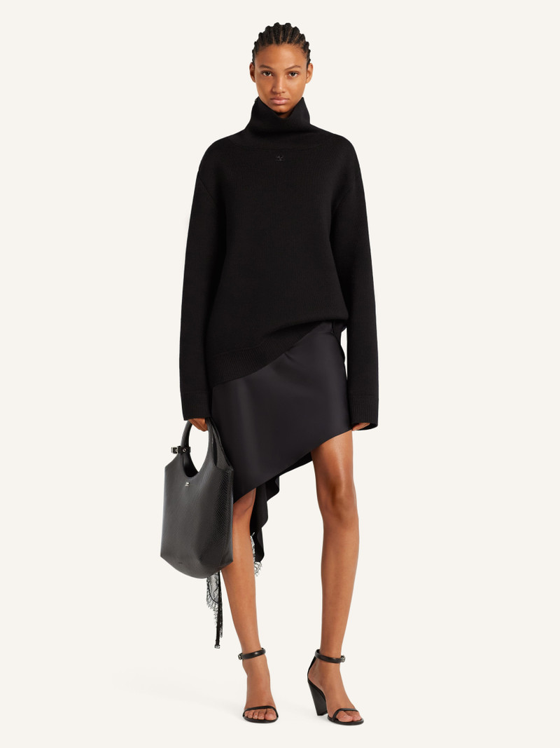 courrèges ZIPPED MOCKNECK BONDED SWEATER outlook