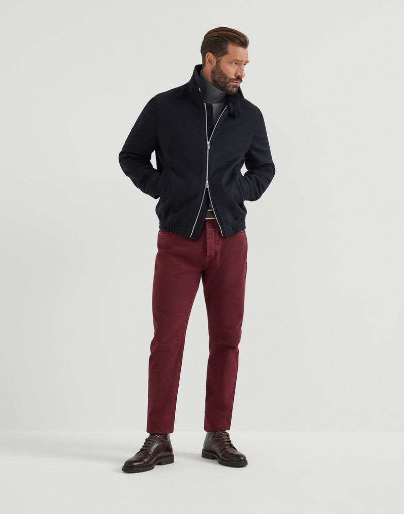 Wool flannel double cloth bomber jacket 5