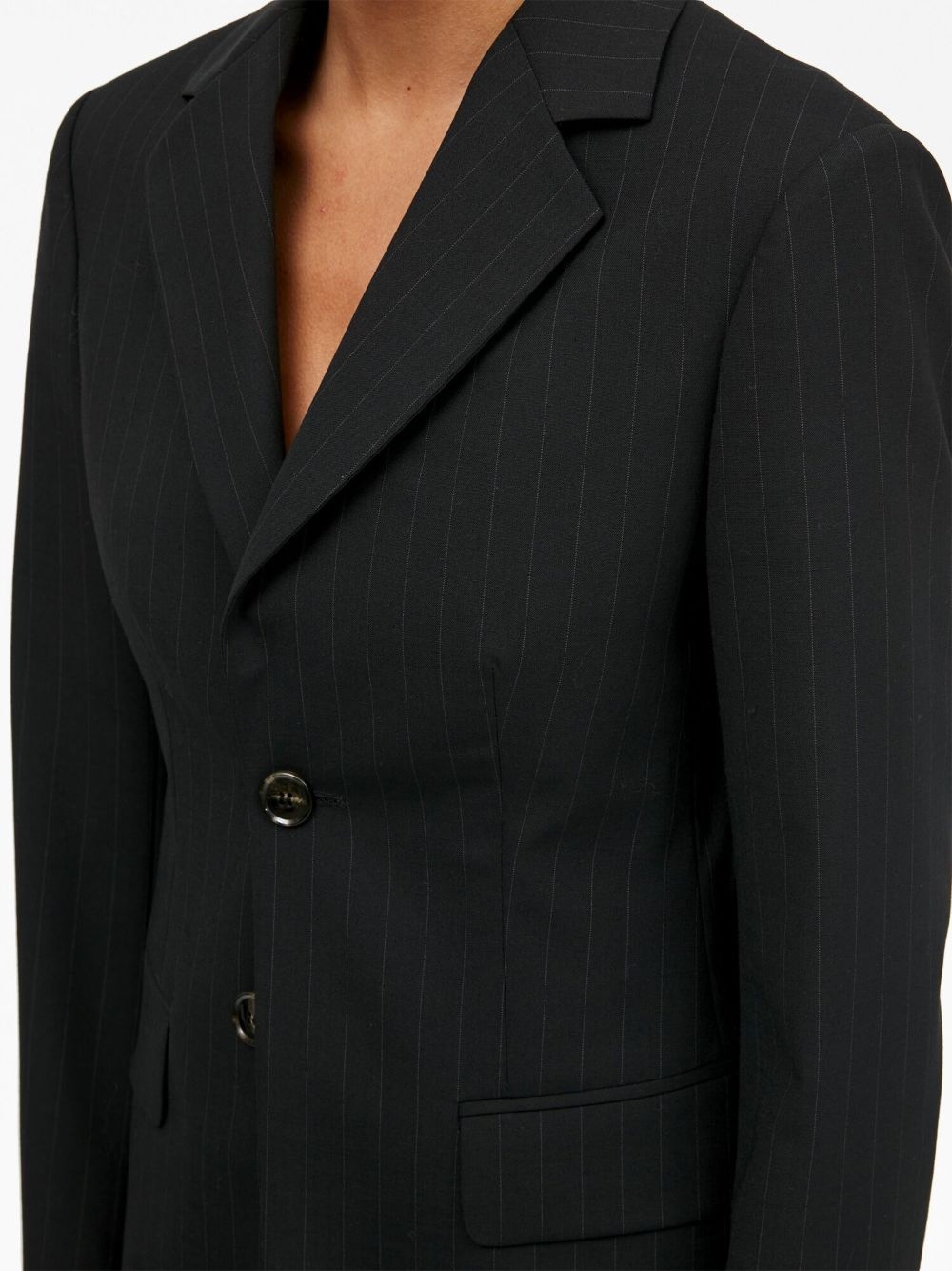 pinstriped tailored blazer - 6