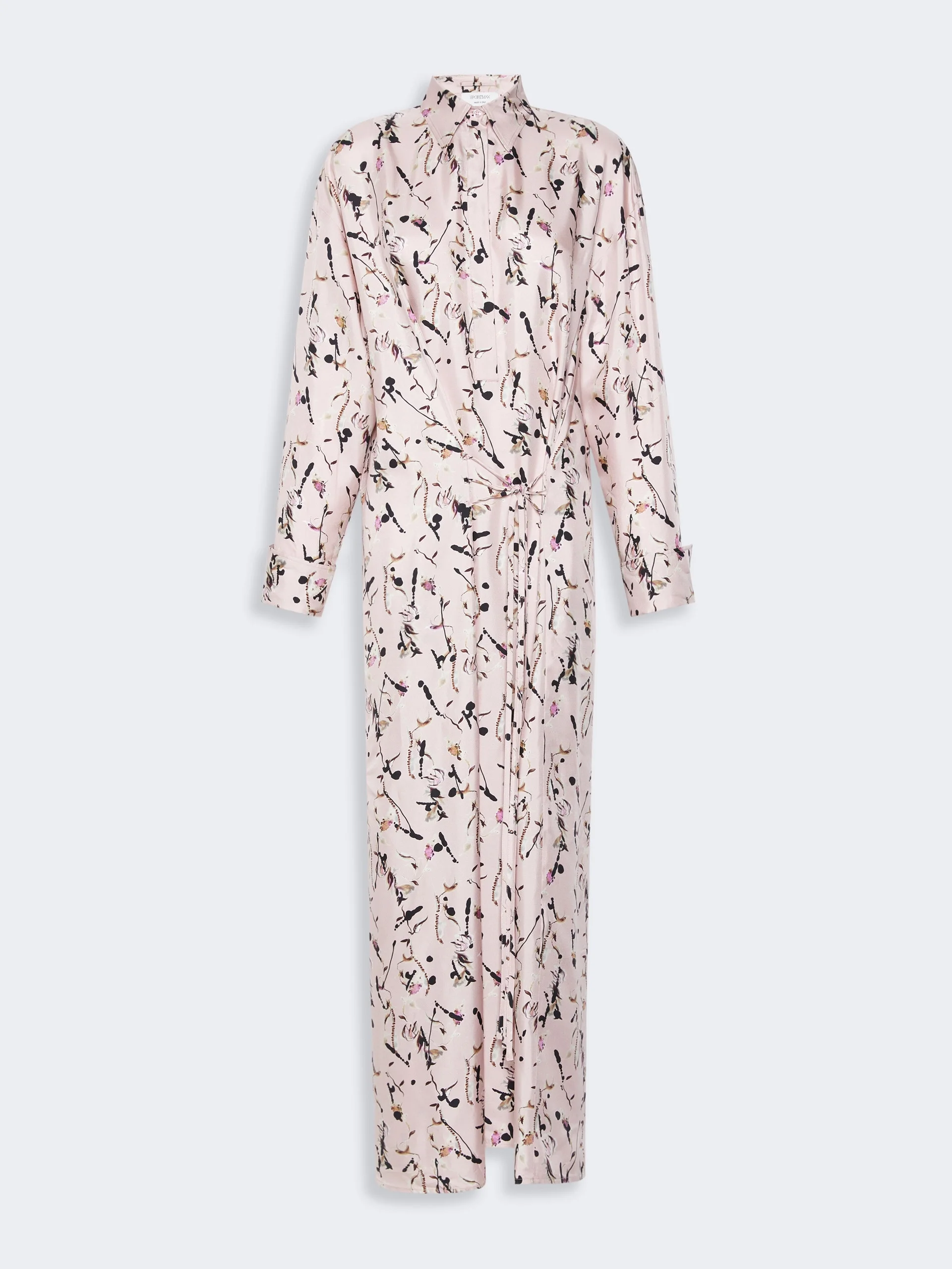 GLEBA Silk wrap dress - POWDER - 1