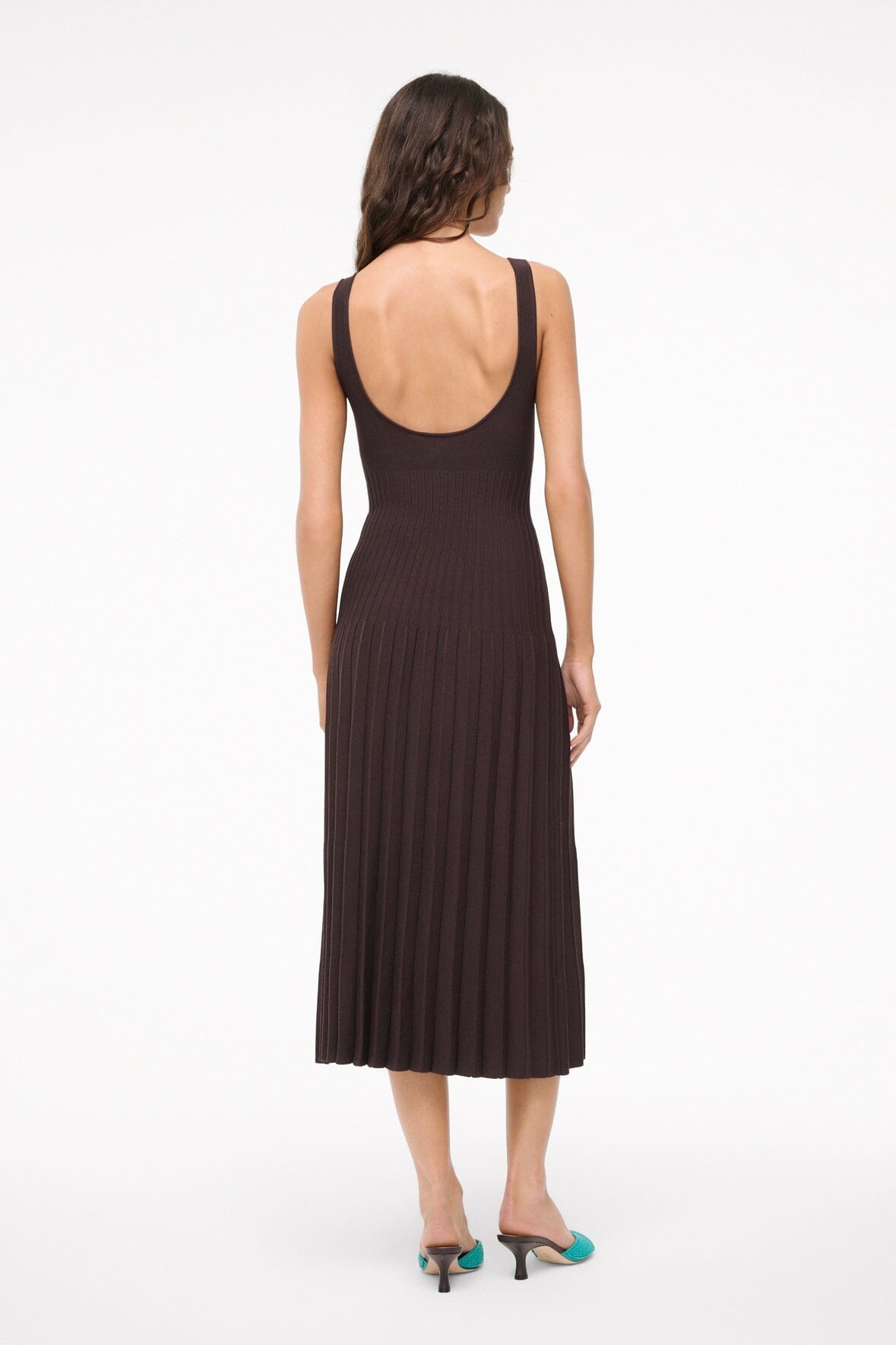 STAUD ELLISON DRESS EARTH - 4