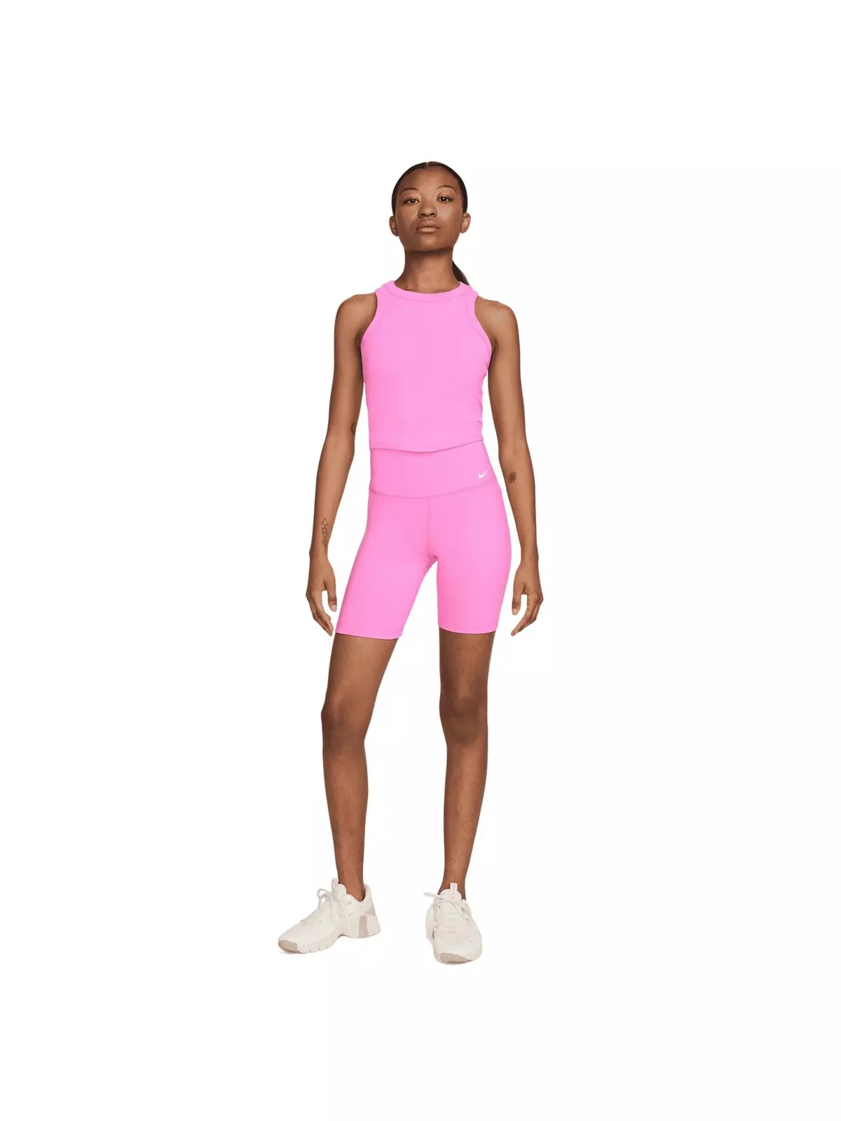 Women's One Fitted Dri-FIT Cropped Tank Top -Pink - 6