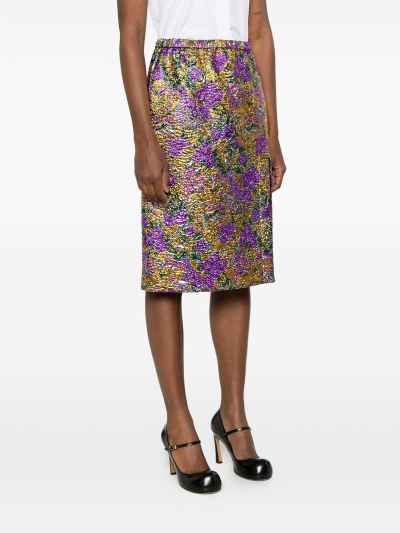 floral-print front-slit skirt 3