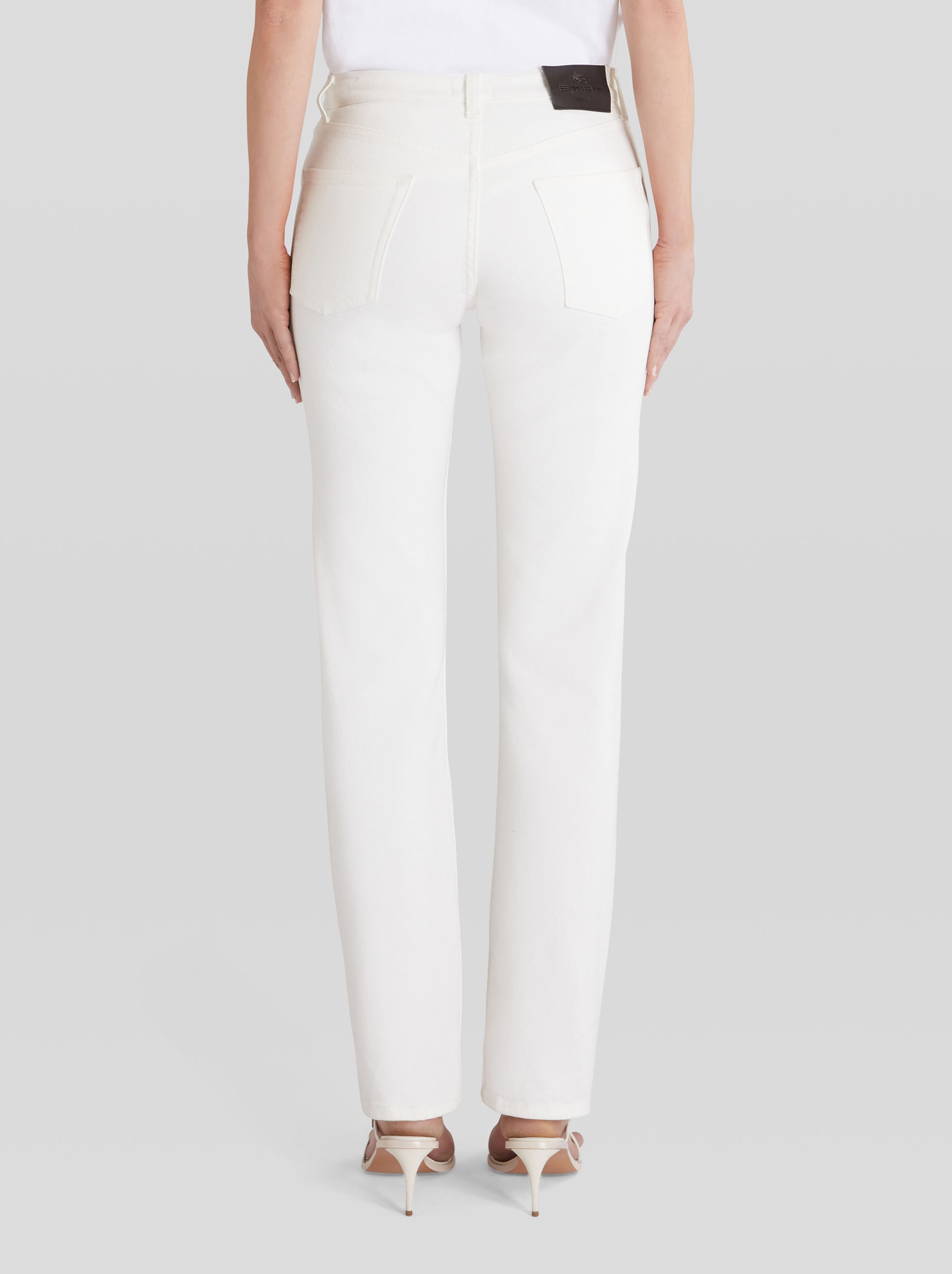 DENIM JEANS WITH PAISLEY EMBROIDERY - 4