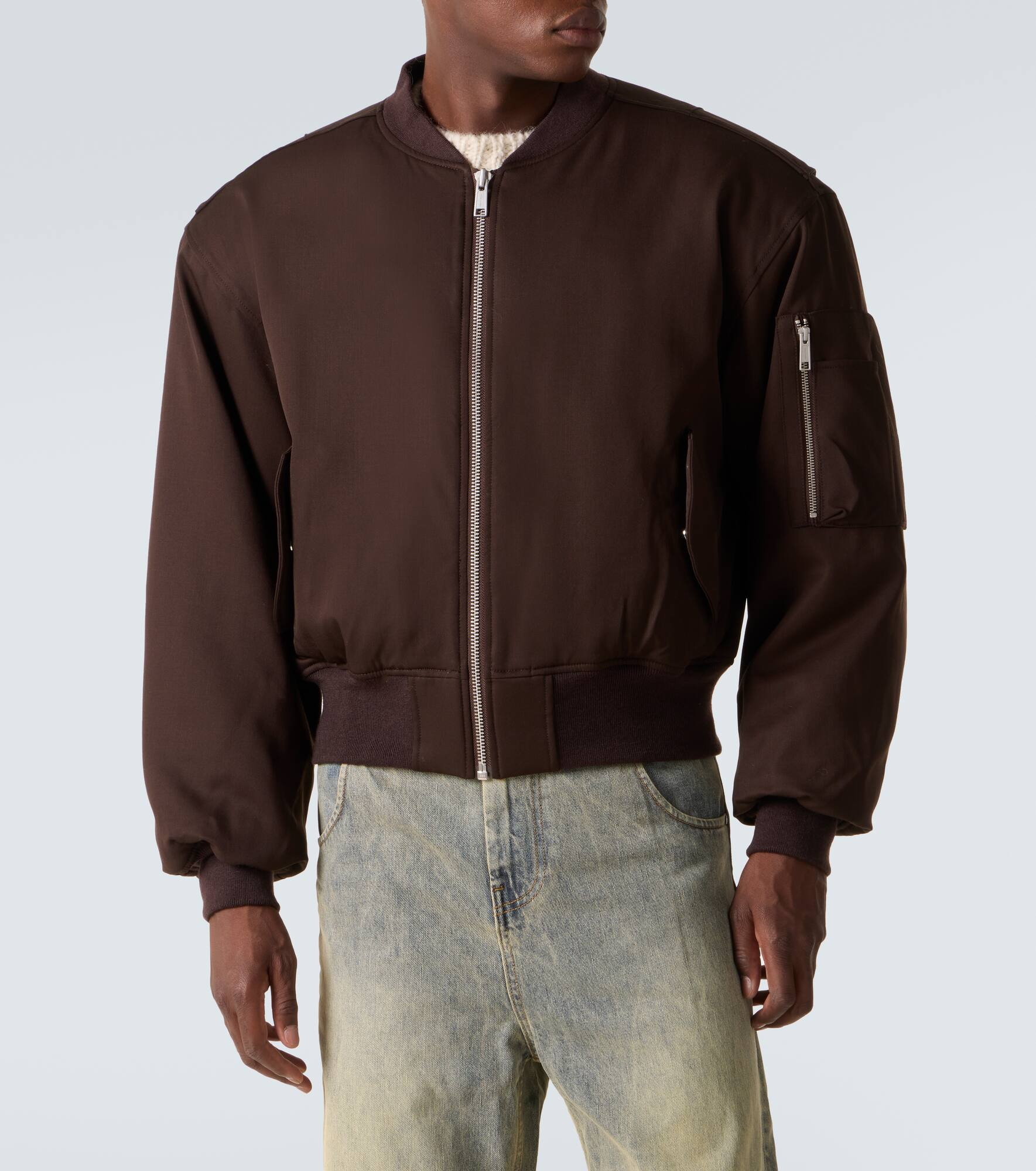 Oversized wool bomber jacket - 3