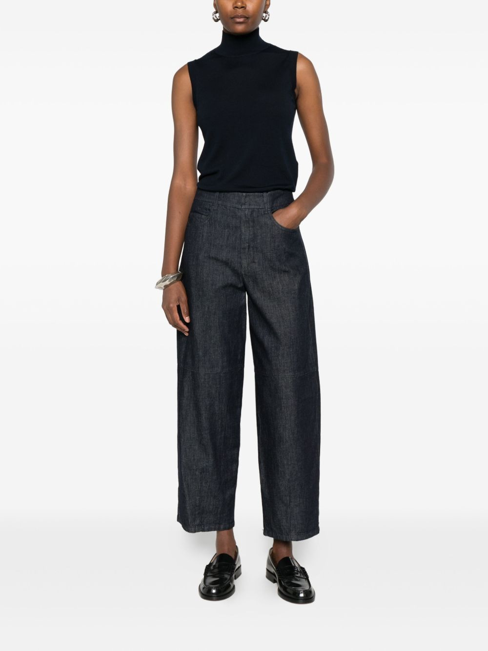 patch-pocket wide-leg jeans - 2