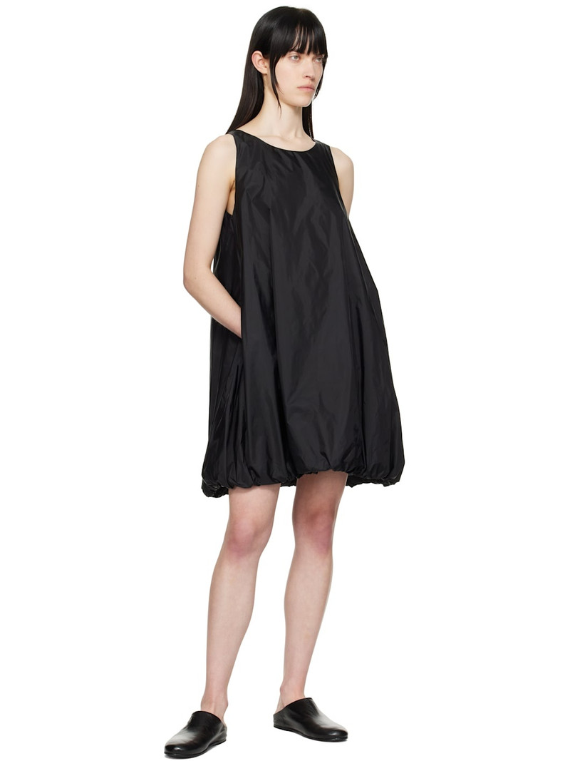 AMOMENTO Black Nylon Volume Minidress outlook