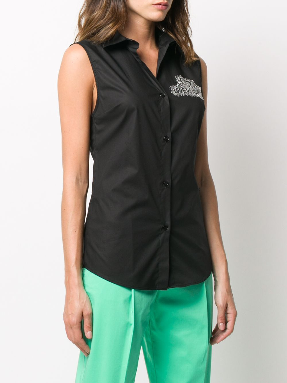 sleeveless embellished shirt - 3