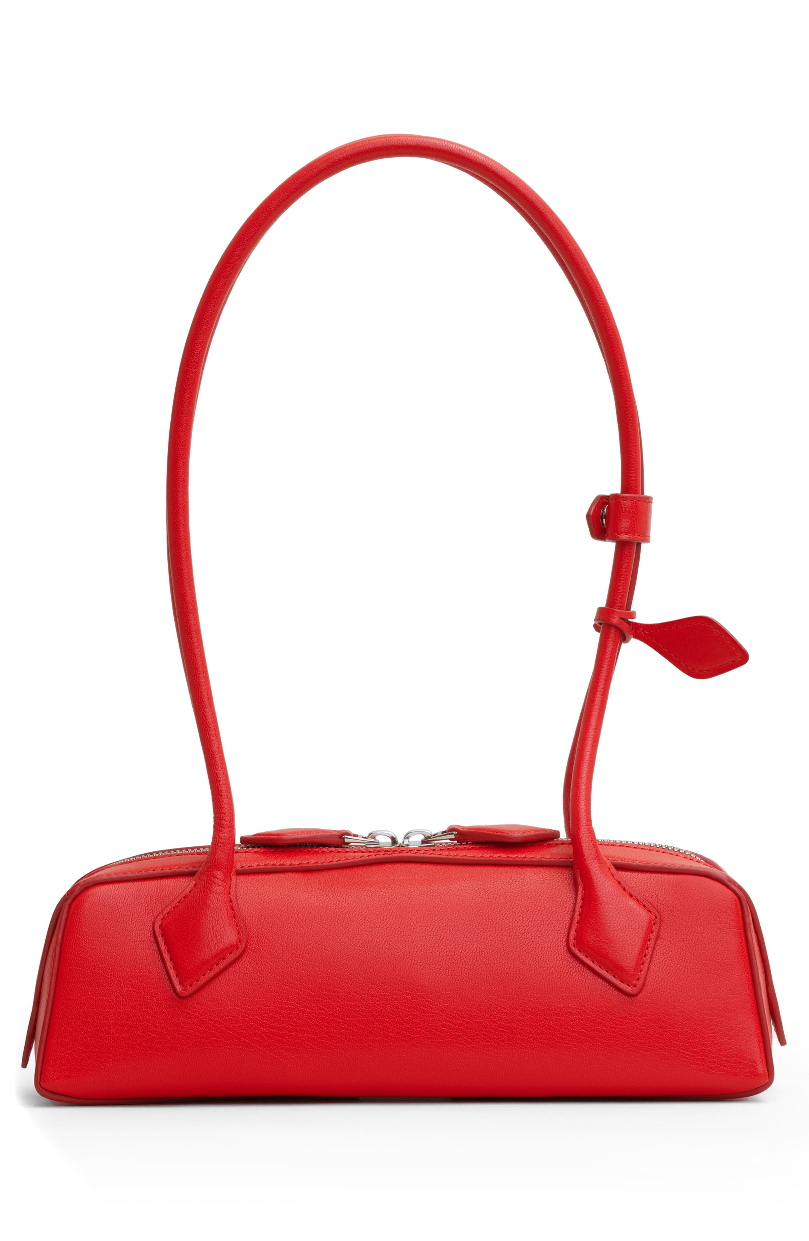 Alaïa Small Le Teckel Leather East/West Shoulder Bag in Rouge Vif at Nordstrom - 2