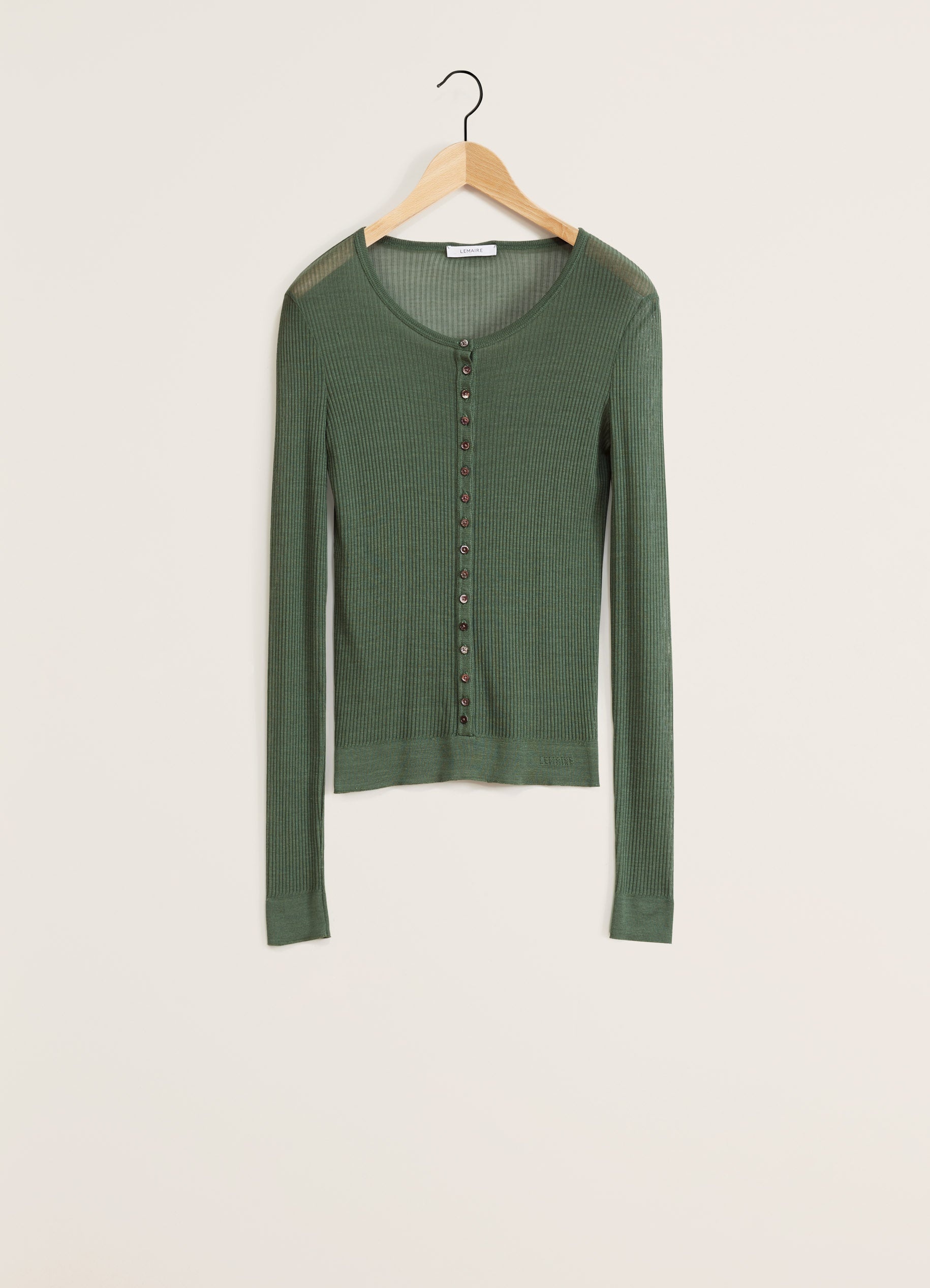 SEAMLESS RIB TOP WITH BUTTONS - 1