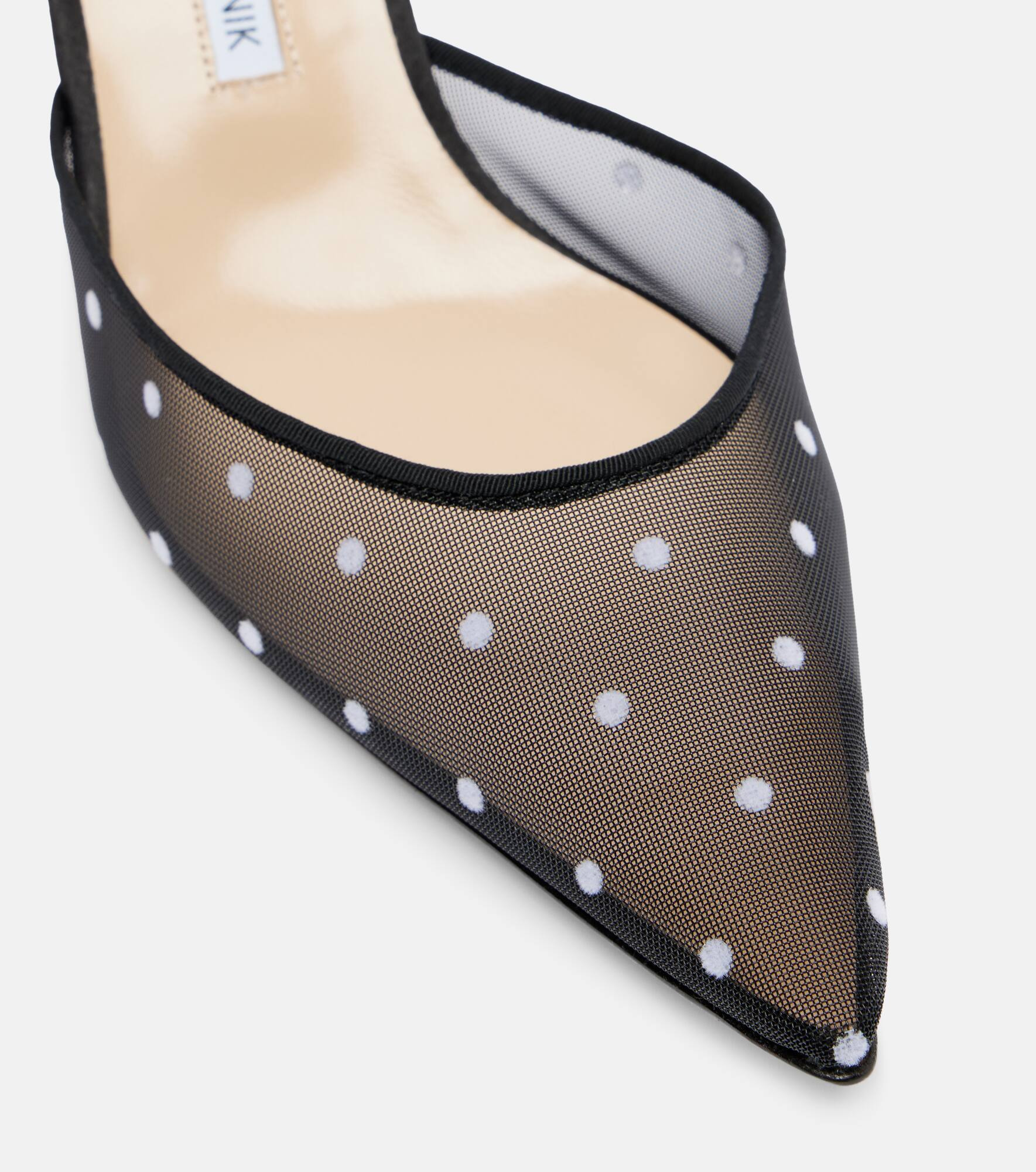 Carolyne 50 polka-dot mesh slingback pumps - 5