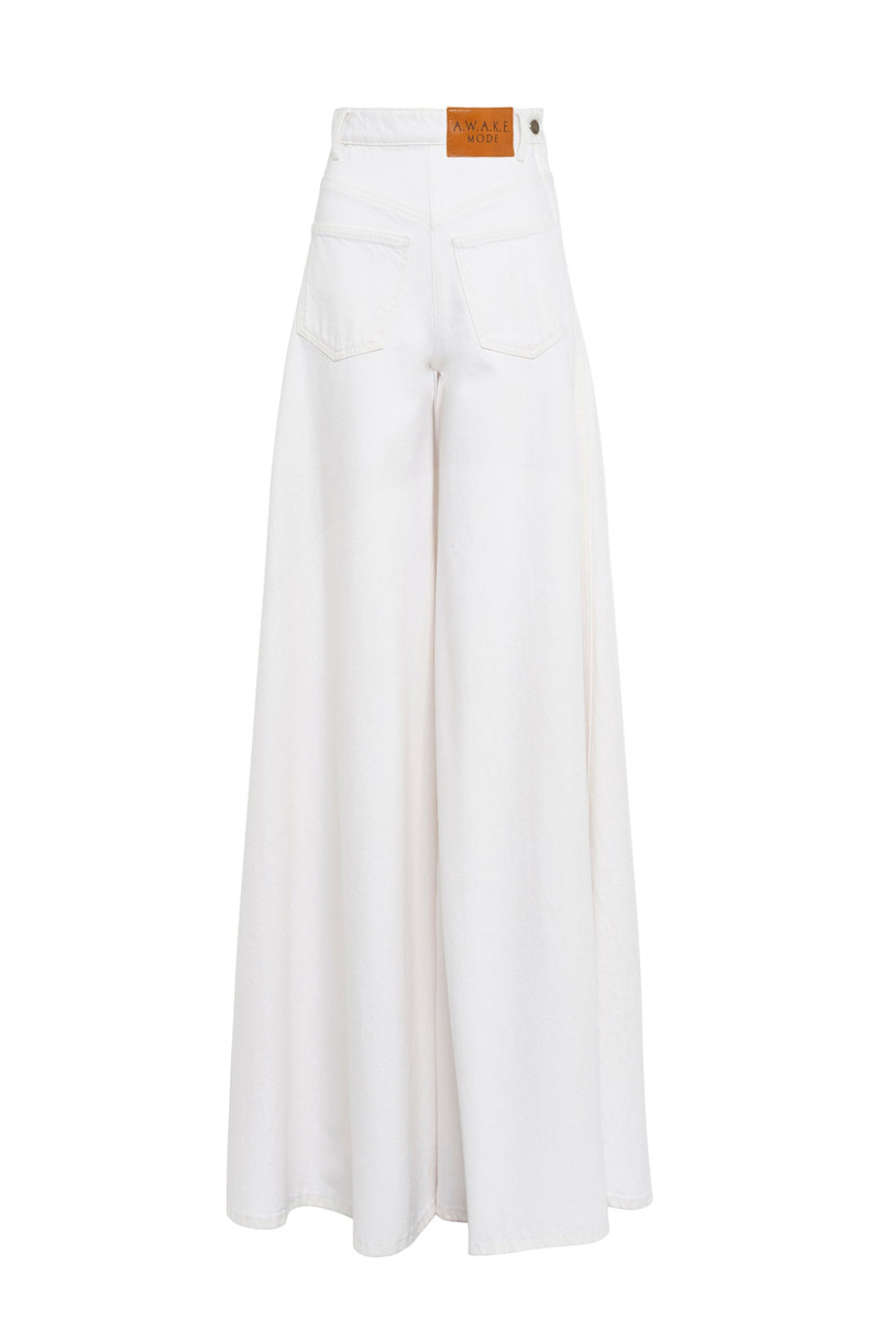SUPER WIDE LEG MIRROR JEANS WHITE 2