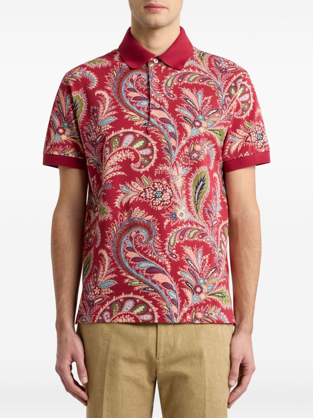 paisley-print polo shirt - 2