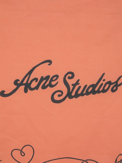 Acne Studios logo-print scarf outlook