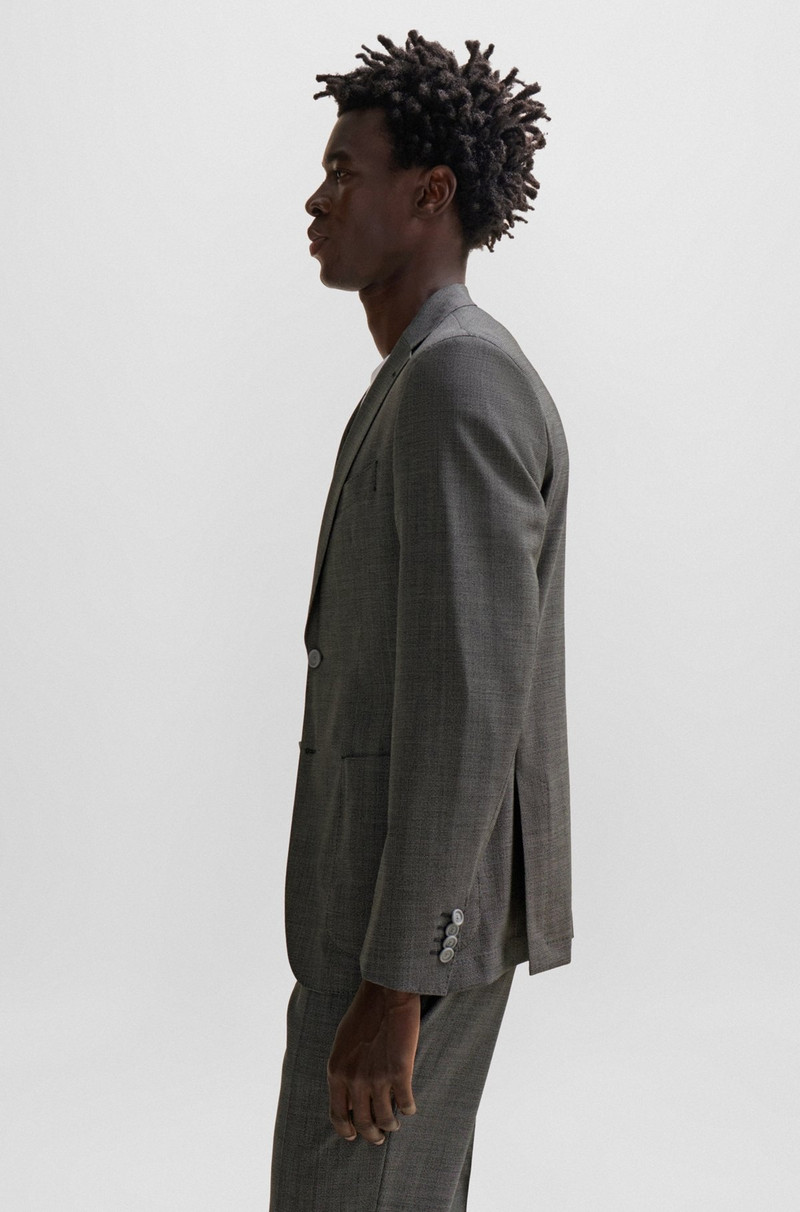 SLIM-FIT SUIT IN MICRO-PATTERNED VIRGIN WOOL 6