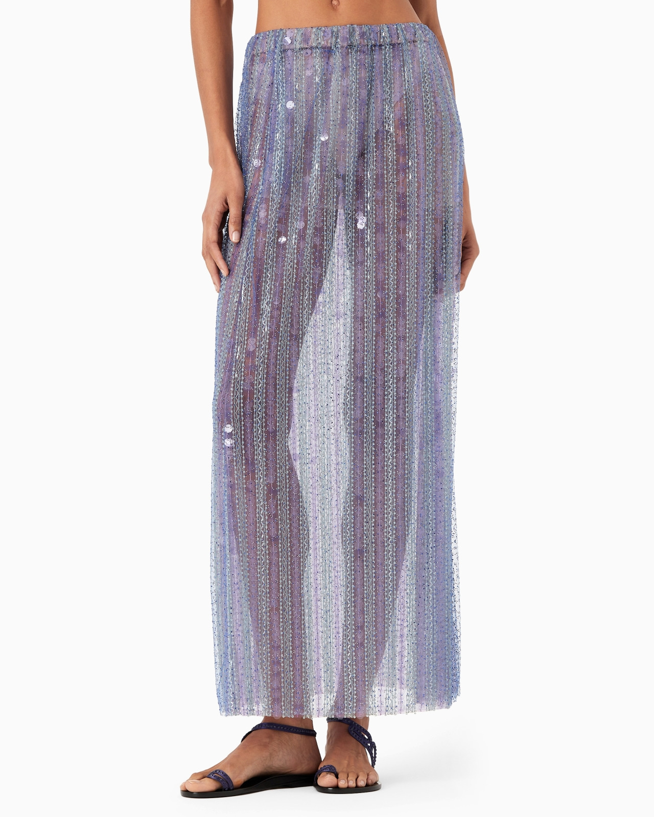 Long skirt with all-over embroidery - 2