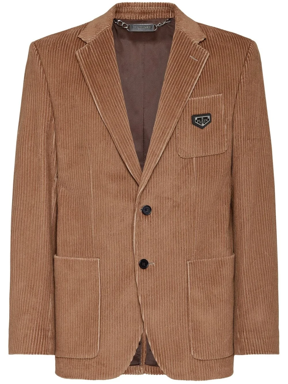 single-breasted corduroy blazer - 1