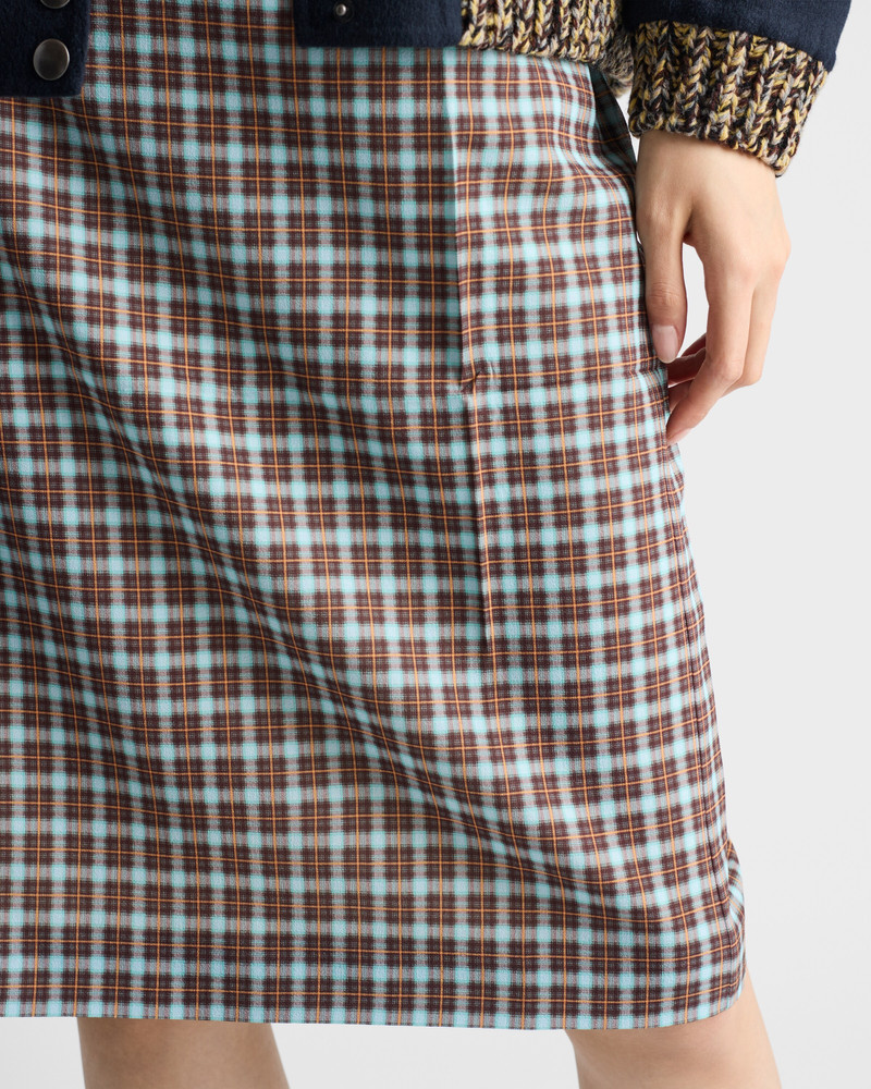 Checked stretch georgette skirt 3