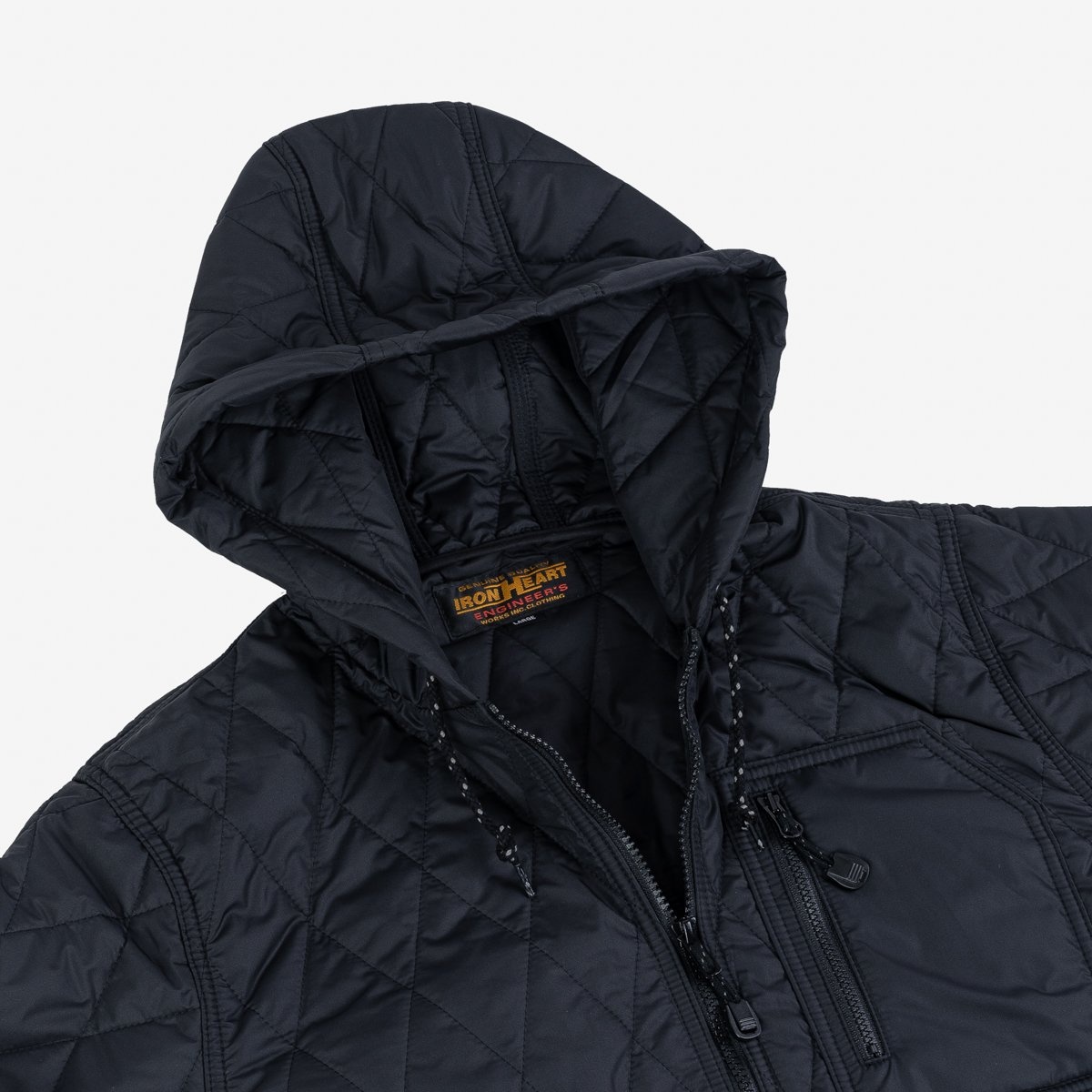 IHJ-100-BLK Quilted Light Parka - Black - 10