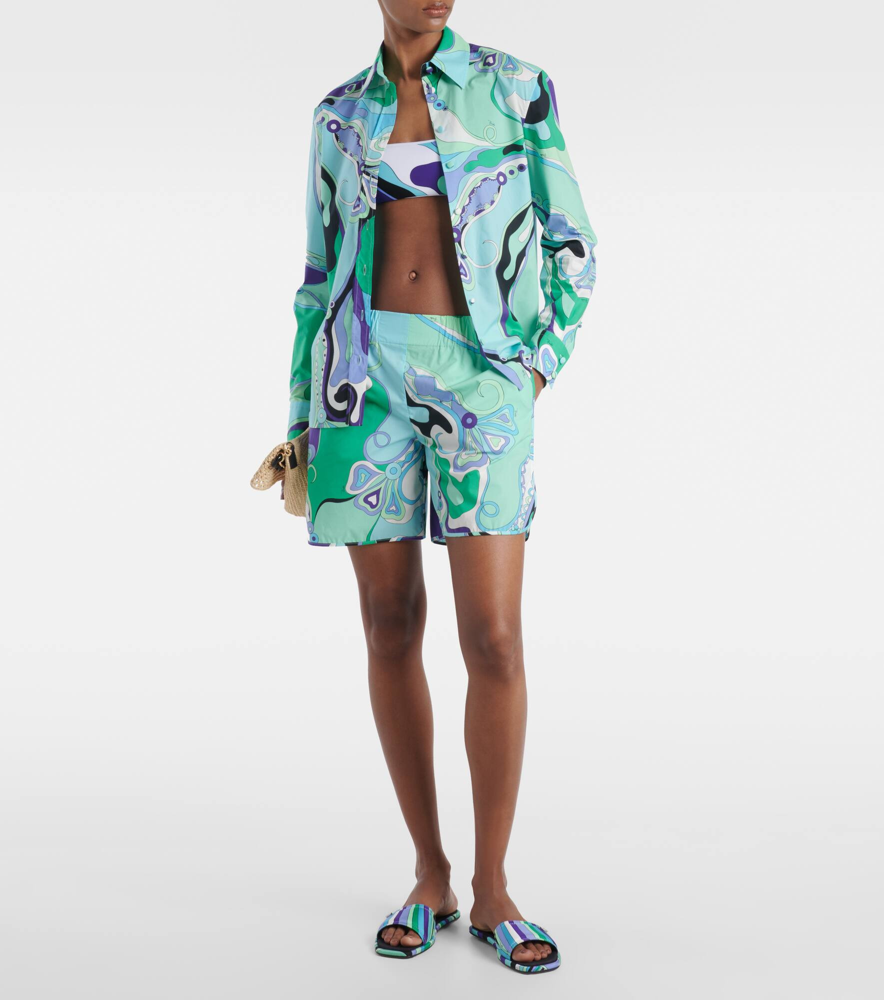 Orchidee printed cotton shirt - 2
