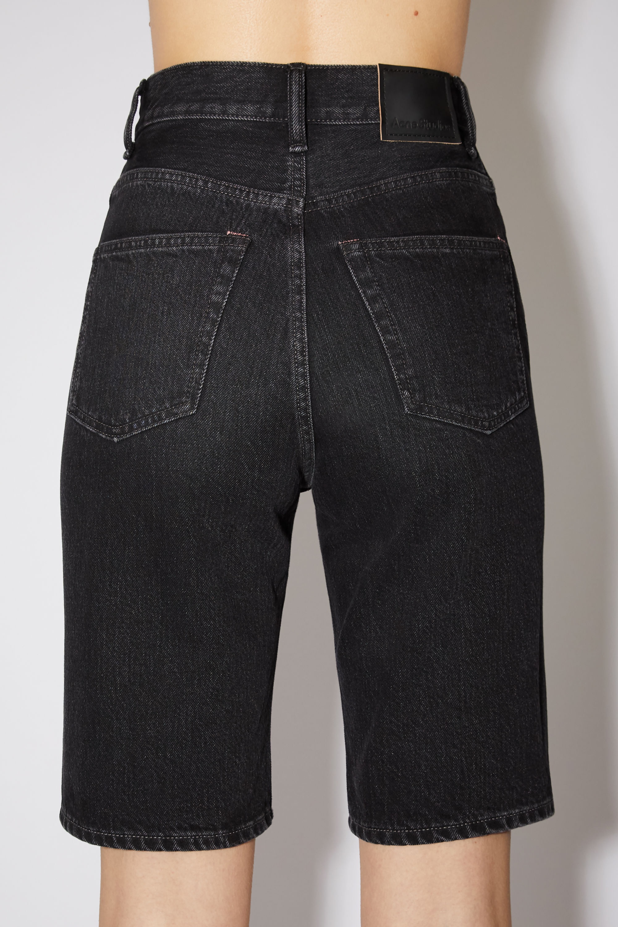 Organic denim shorts - Black - 7