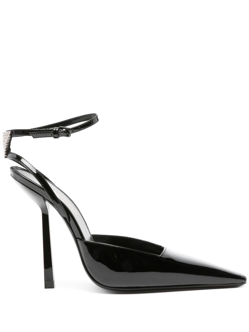 SAINT LAURENT Anouk 115mm leather slingback pumps farfetch