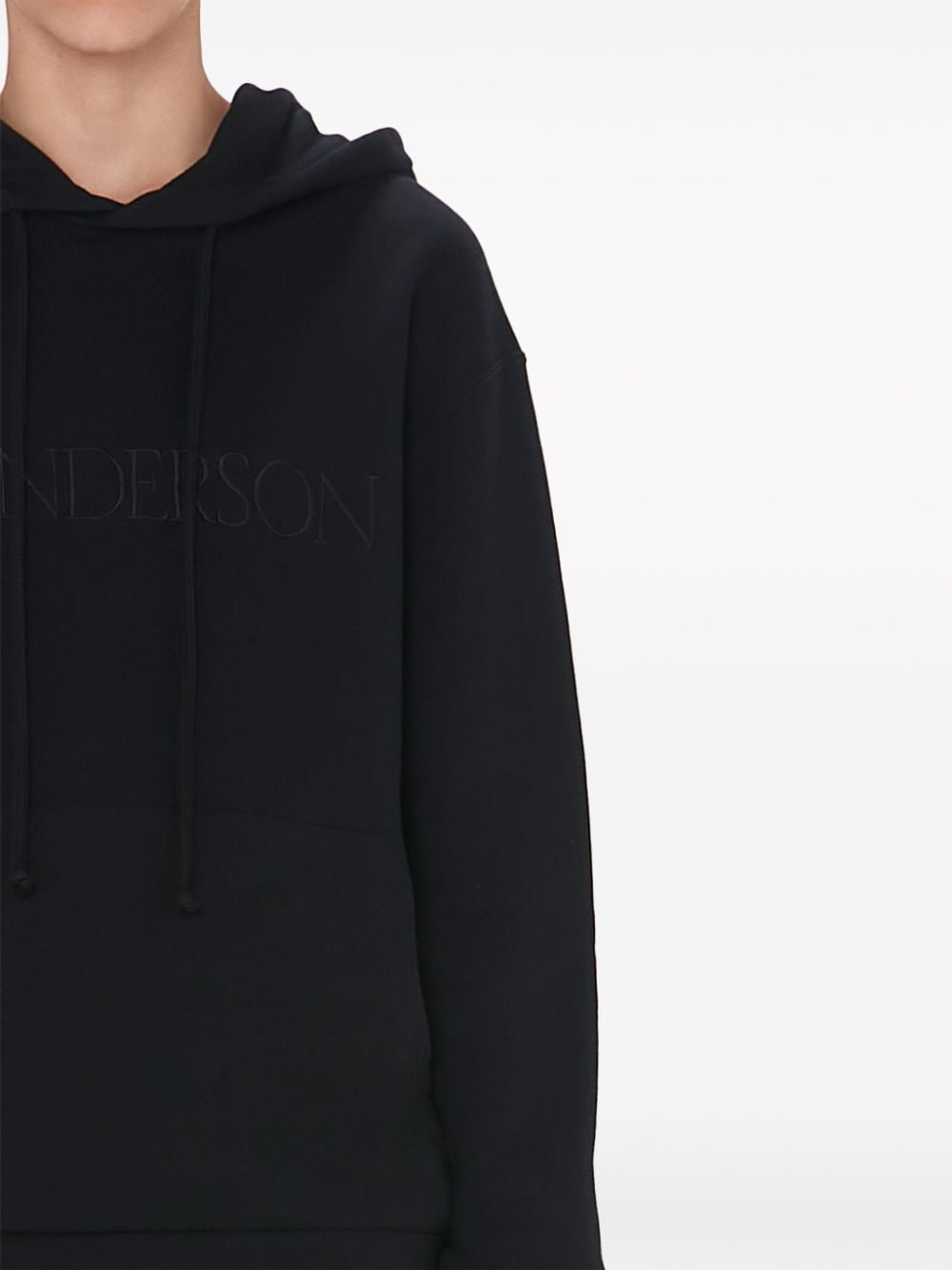 logo-embroidered cotton hoodie - 5