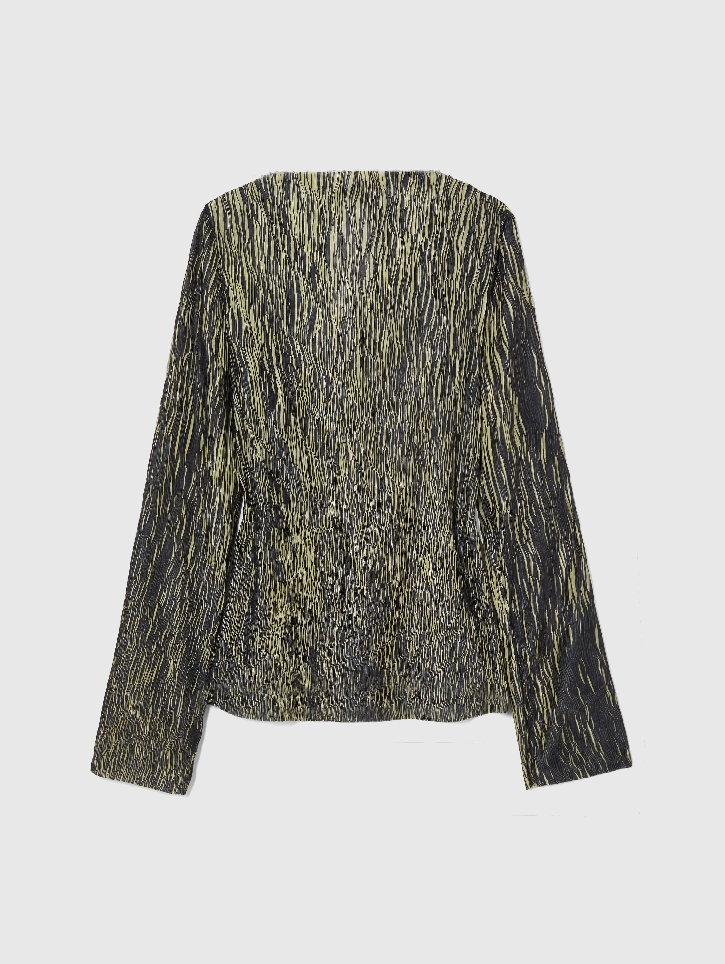 PLISSE LONG SLEEVE TOP - 1