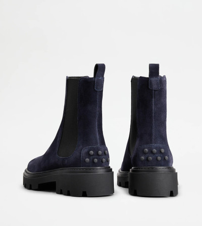 Tod's TOD'S CHELSEA BOOTS IN SUEDE - BLUE outlook