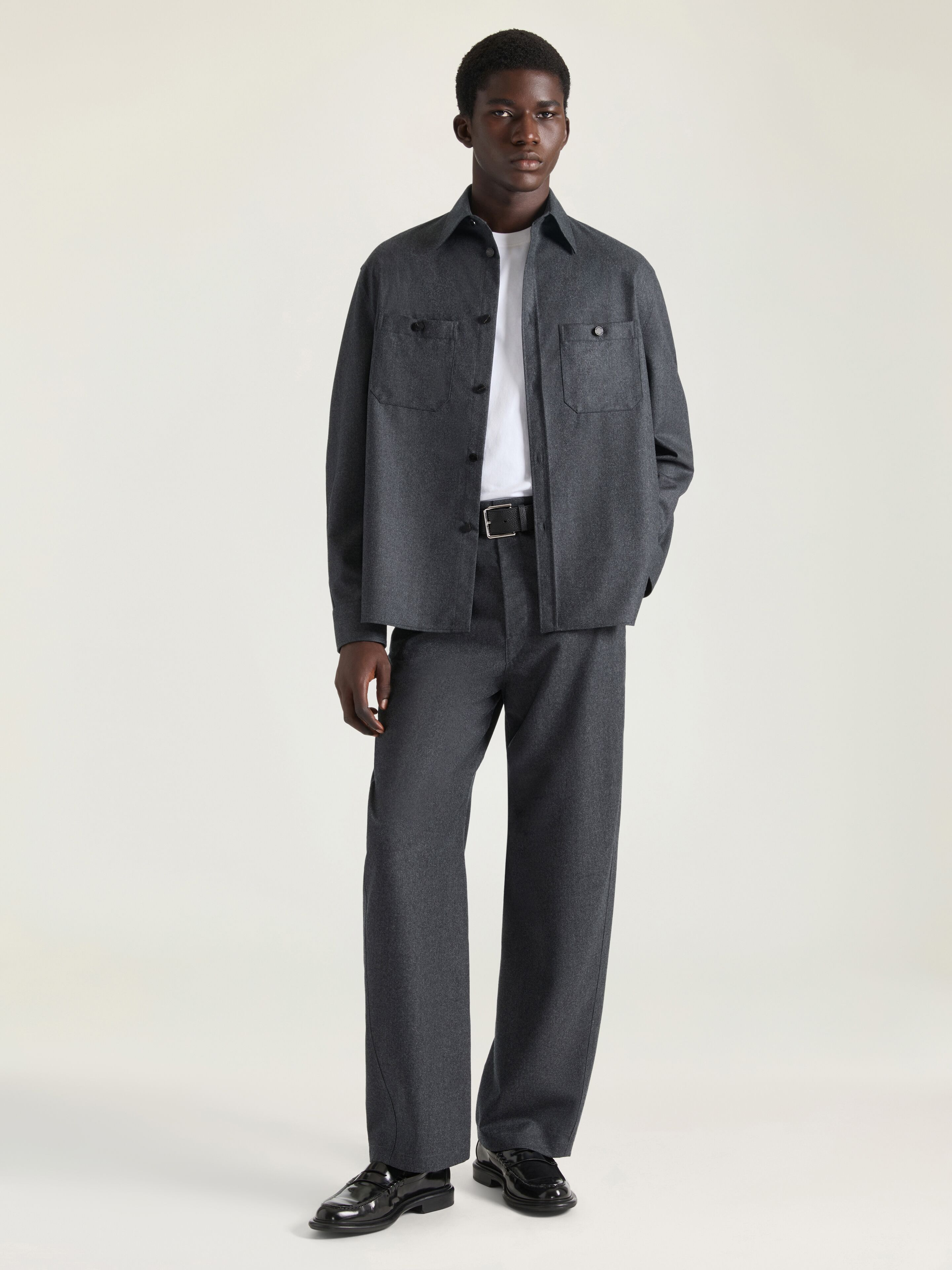 COUTURE SEAM TROUSERS IN FLANNEL - 3