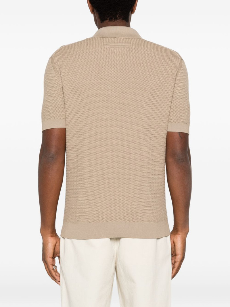 waffle-knit V-neck T-shirt 4
