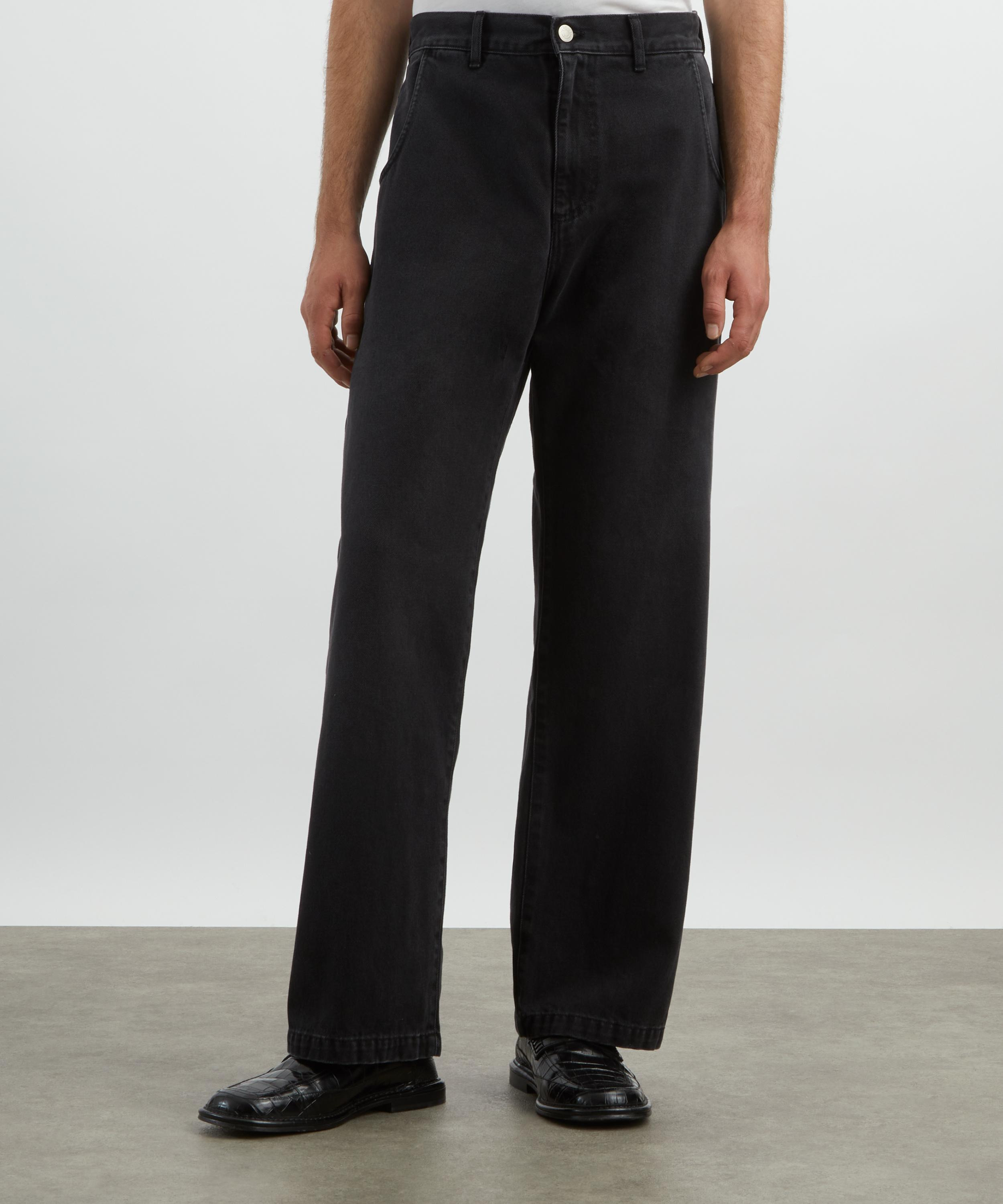 Straight Cut Jeans in Faded Black - 3