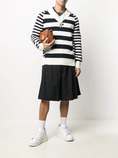 Alexander McQueen striped-print jumper outlook