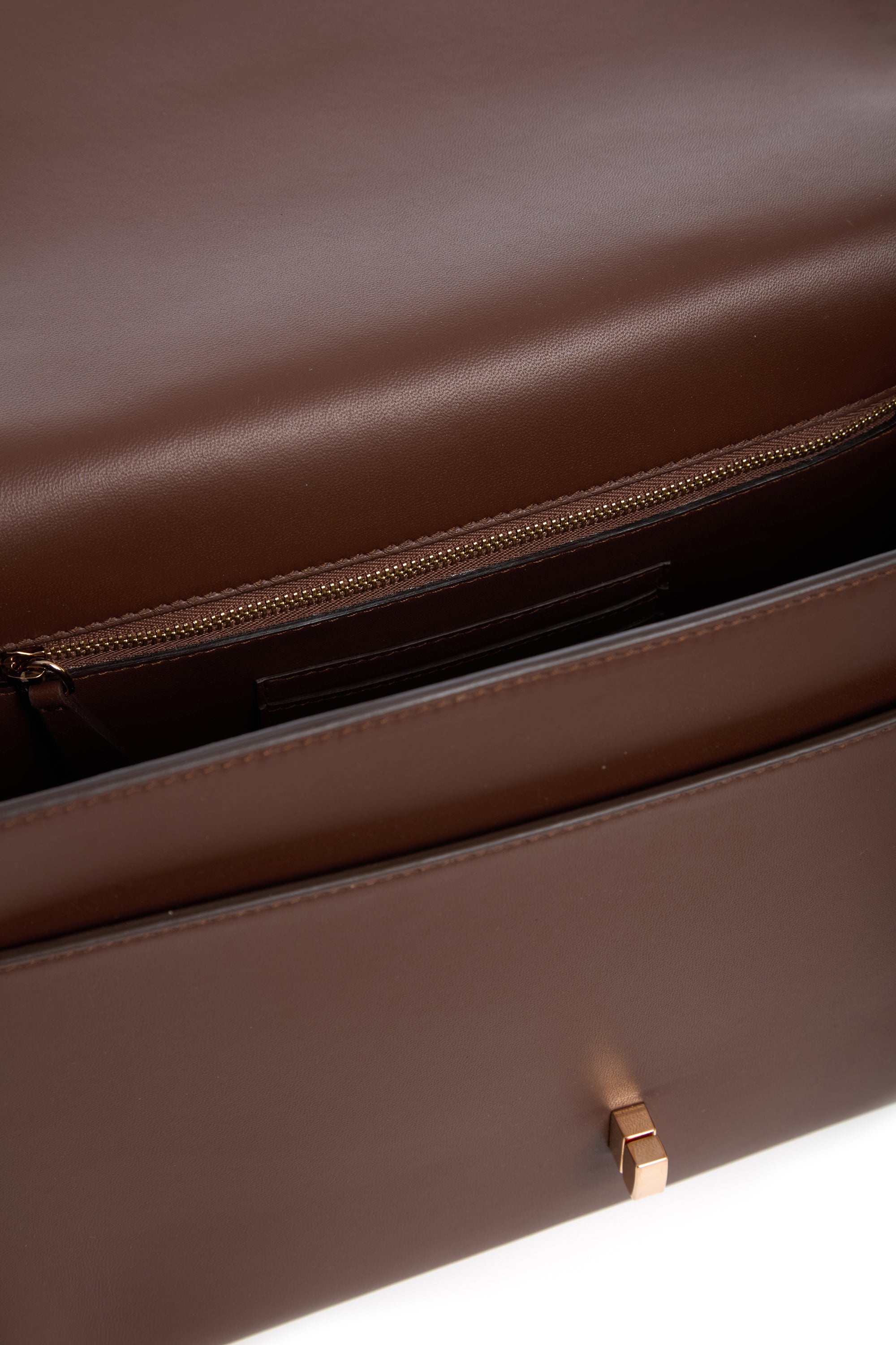 Large Leonora Flap Bag in Chocolate Leather - 3