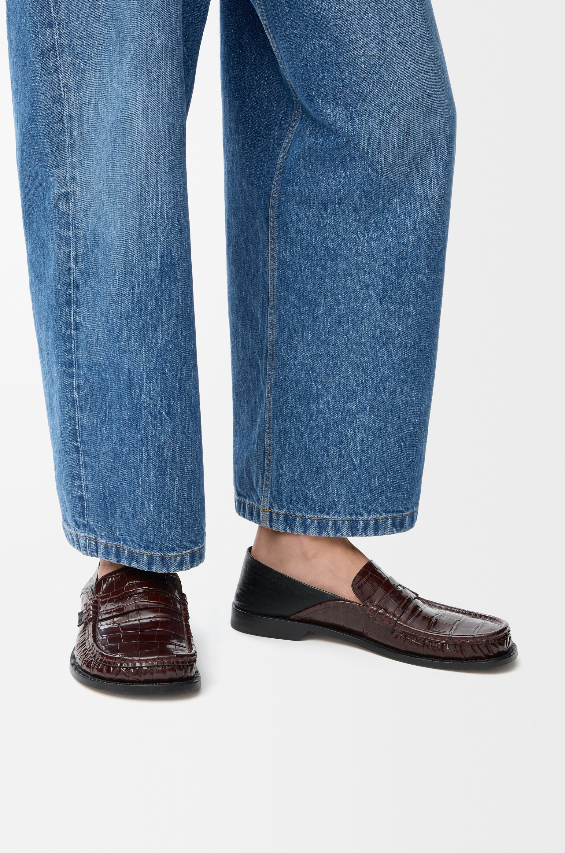 Campo flap back loafer in embossed calfskin and nappa lambskin - 2